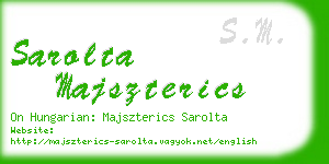 sarolta majszterics business card